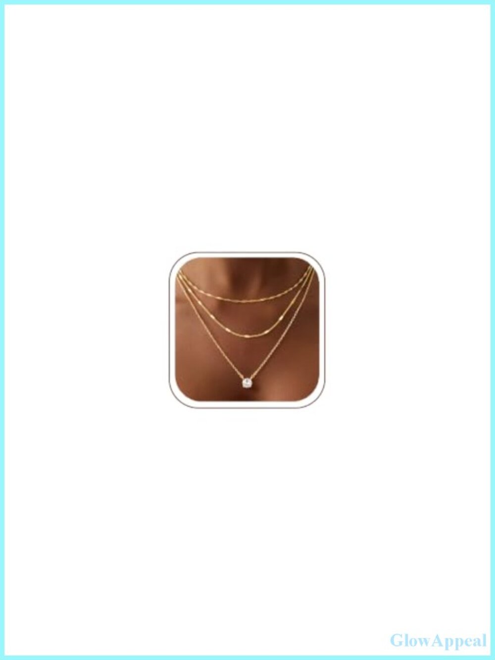 14K Gold Plated Layered Necklace Set 3 Adjustable Chains Hypoallergenic